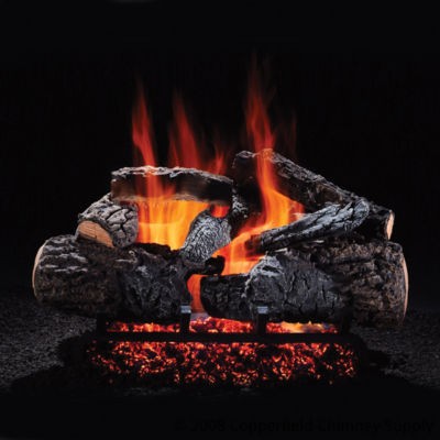 Chimney 21 Inch Cross Timbers Vented Gas Logs Logs