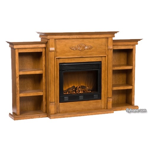 Southern Enterprises (SEI) Tennyson Electric Fireplace with Bookcases