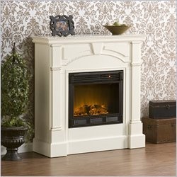 Southern Enterprises Heritage Ivory Electric Fireplace