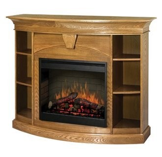 Dimplex SMP-BK170-ST Devon 26 Self-Trimming Electric Fireplace with Shelved Mantel