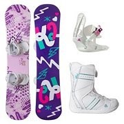 K2 Grom Snowboard Package - Girls 2011