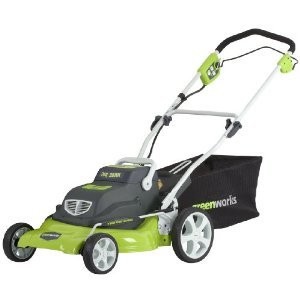 Greenworks 25222 20-Inch 24-Volt Cordless Electric Lawn Mower with Removabl...