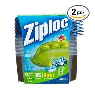 Ziploc Snap Lid Plastic Containers