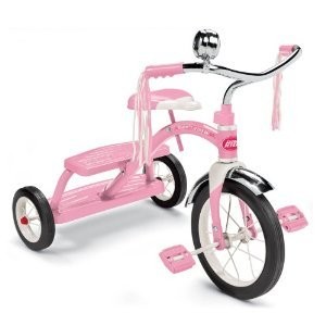 Radio Flyer Girls Classic Dual Deck Tricycle, Pink