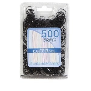 Basic Solutions 500 Elastics - Ponytail Holders *** Black***