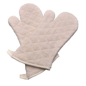 Terry Oven Mitts Commercial Grade 2-Pack Color Cream