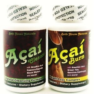Acai Berry Weight Loss Fat Burner combo 2pk Diet Pills 60 capsules Per Bottle Includes Acai Berry Burn & Cleanse
