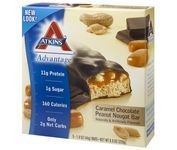Atkins Nutritionals Atkins Advantage Protein Bar Caramel Chocolate Peanut Nougat - 5 Bars