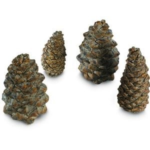 Peterson Gas Logs Decorative Ceramic Pine Cones In Assorted Sizes - Set Of ...